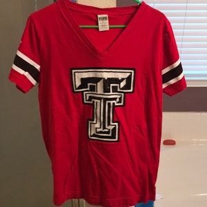 Pink. Oversized Texas Tech Shirt.